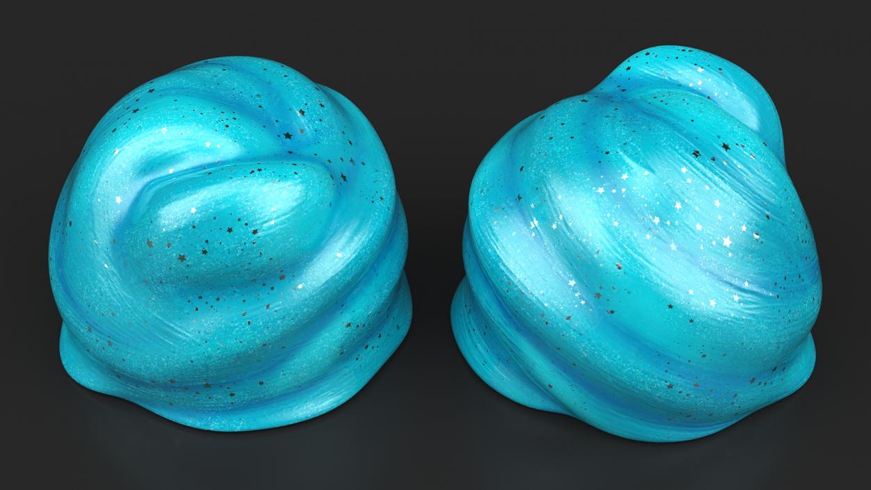 3D model Blue Toy Slimes