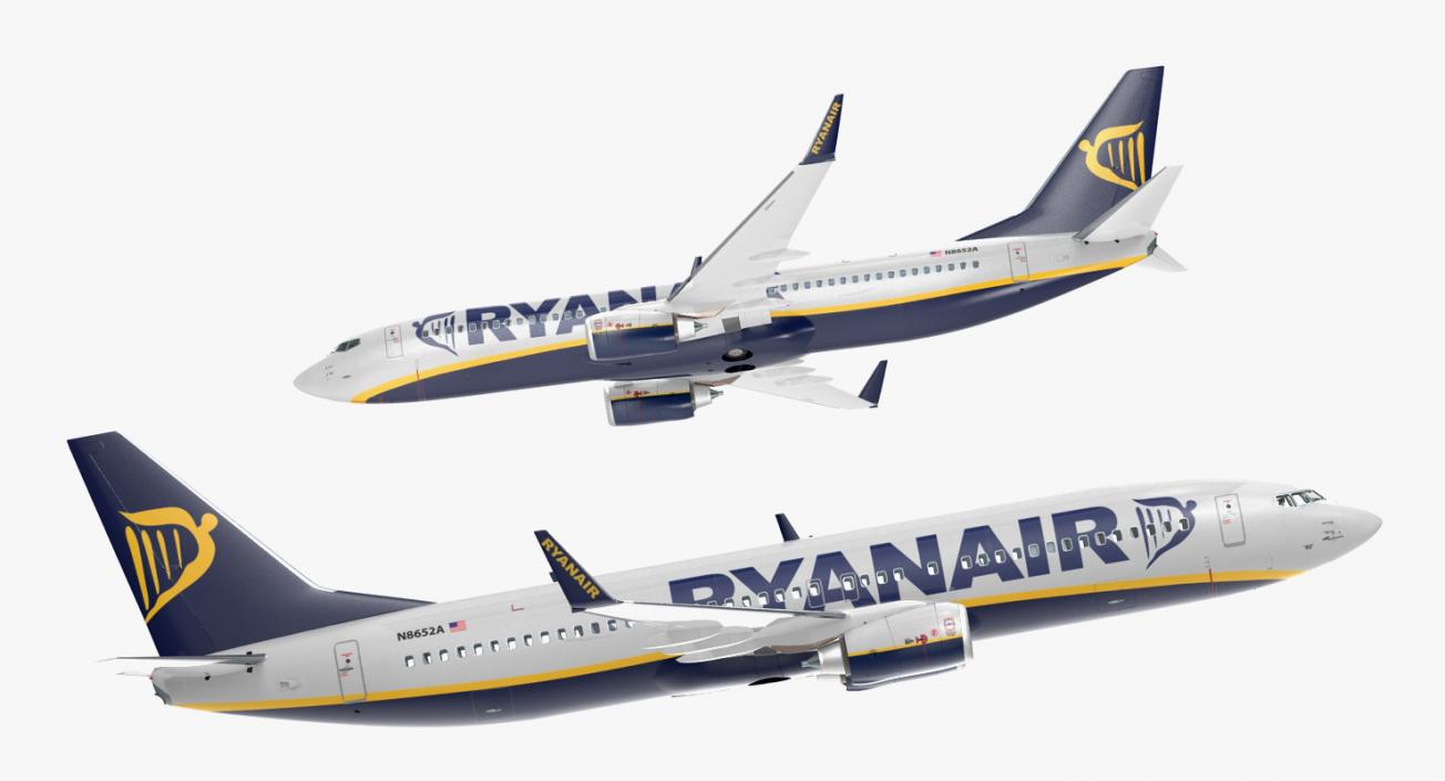 3D Boeing 737-800 with Interior Ryanair