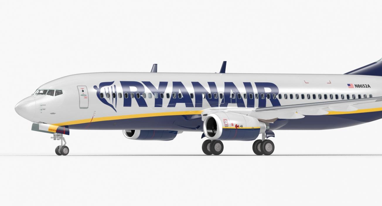 3D Boeing 737-800 with Interior Ryanair