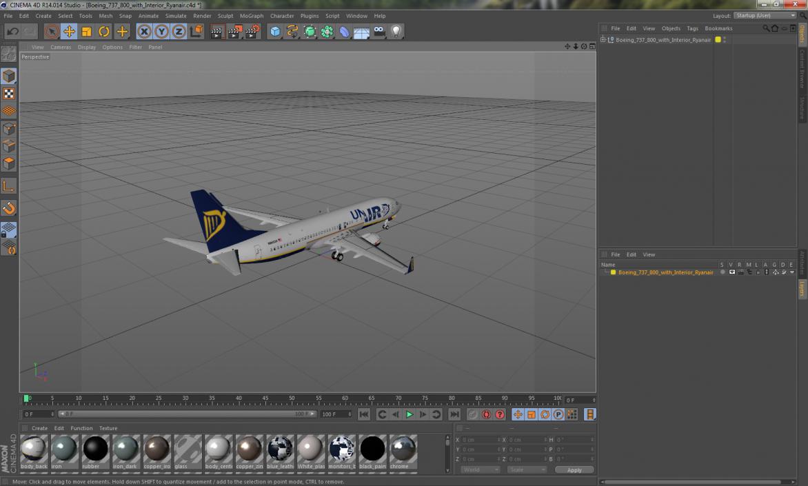 3D Boeing 737-800 with Interior Ryanair