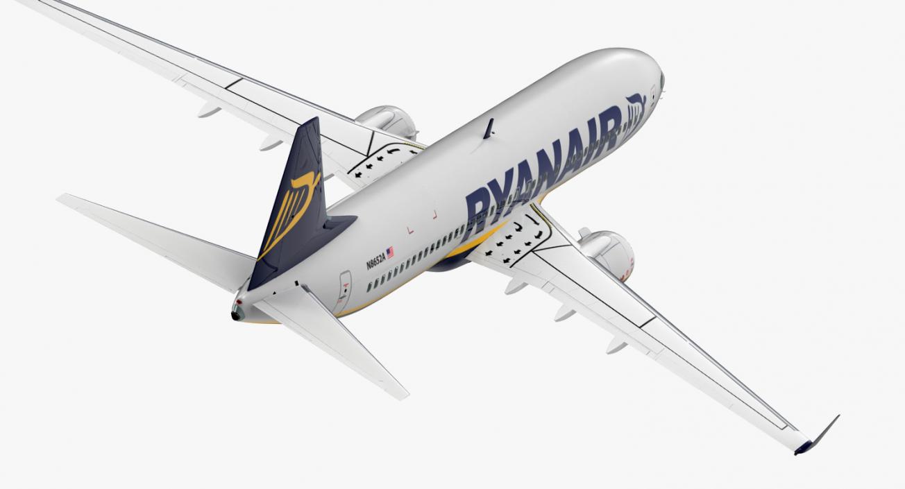 3D Boeing 737-800 with Interior Ryanair