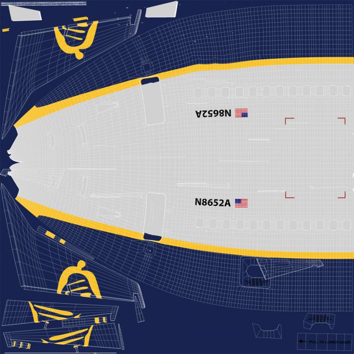 3D Boeing 737-800 with Interior Ryanair