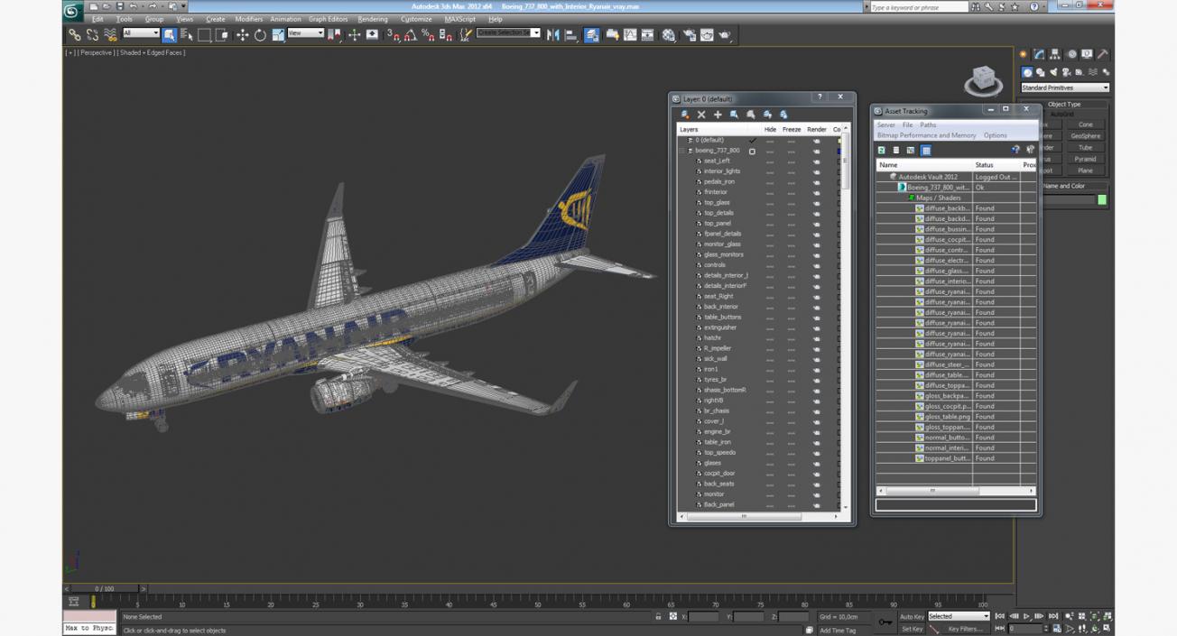 3D Boeing 737-800 with Interior Ryanair