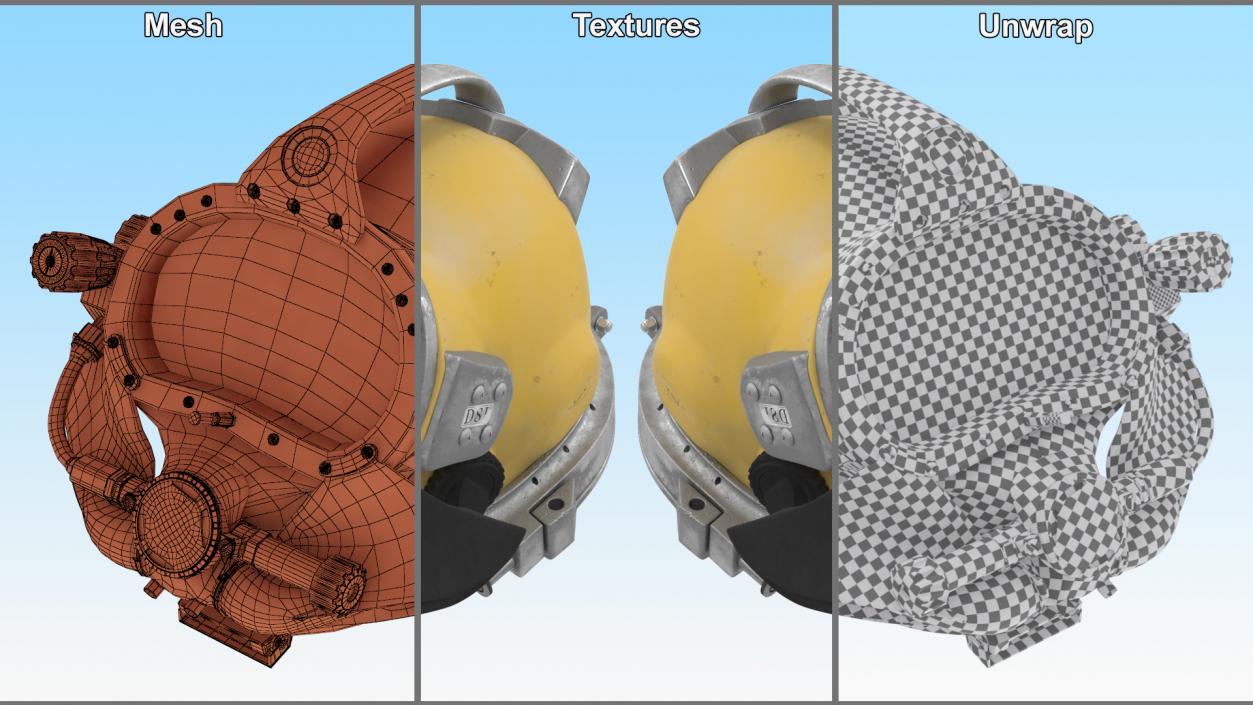 Diving Helmet Kirby Morgan 57 Used 3D model