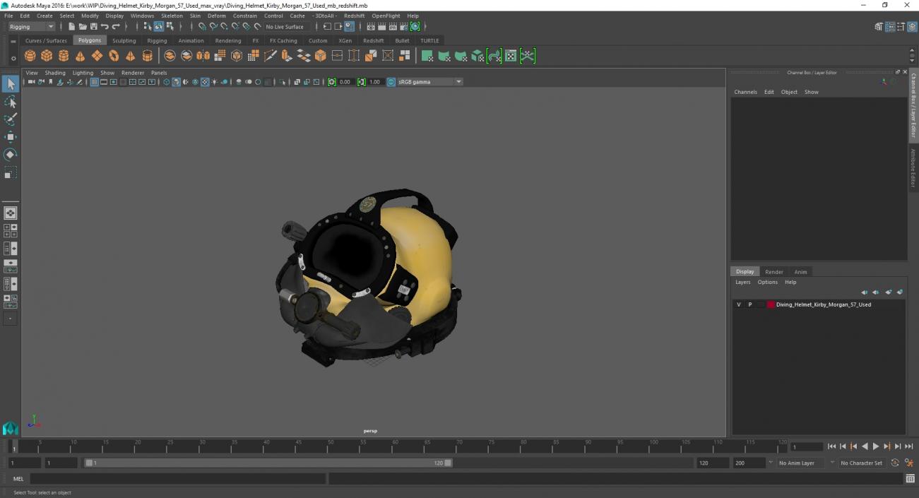 Diving Helmet Kirby Morgan 57 Used 3D model
