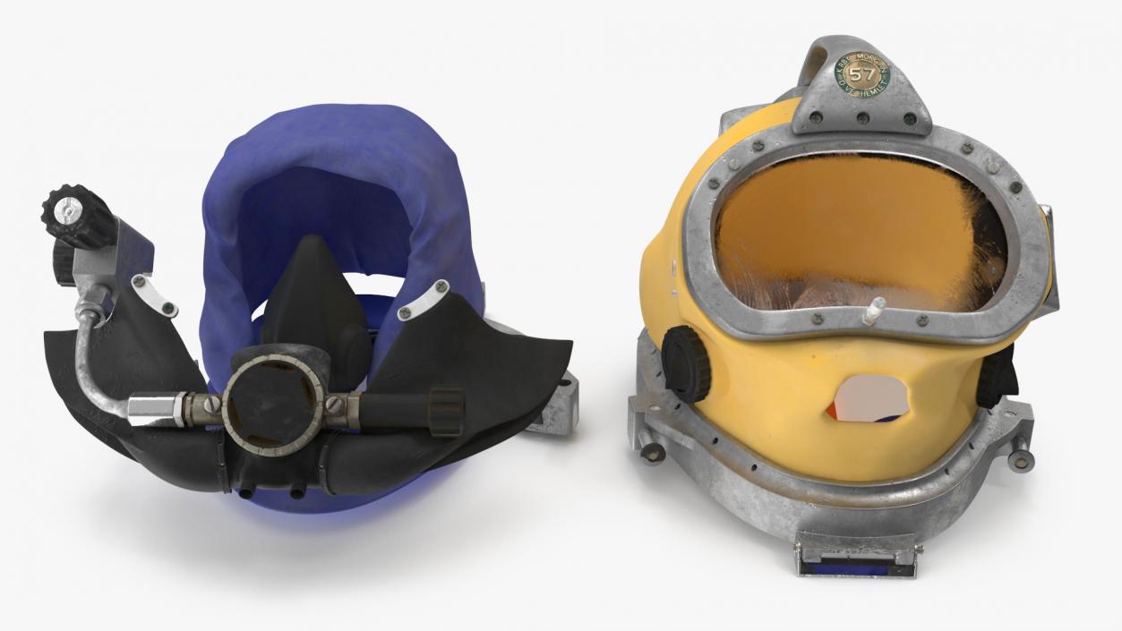 Diving Helmet Kirby Morgan 57 Used 3D model