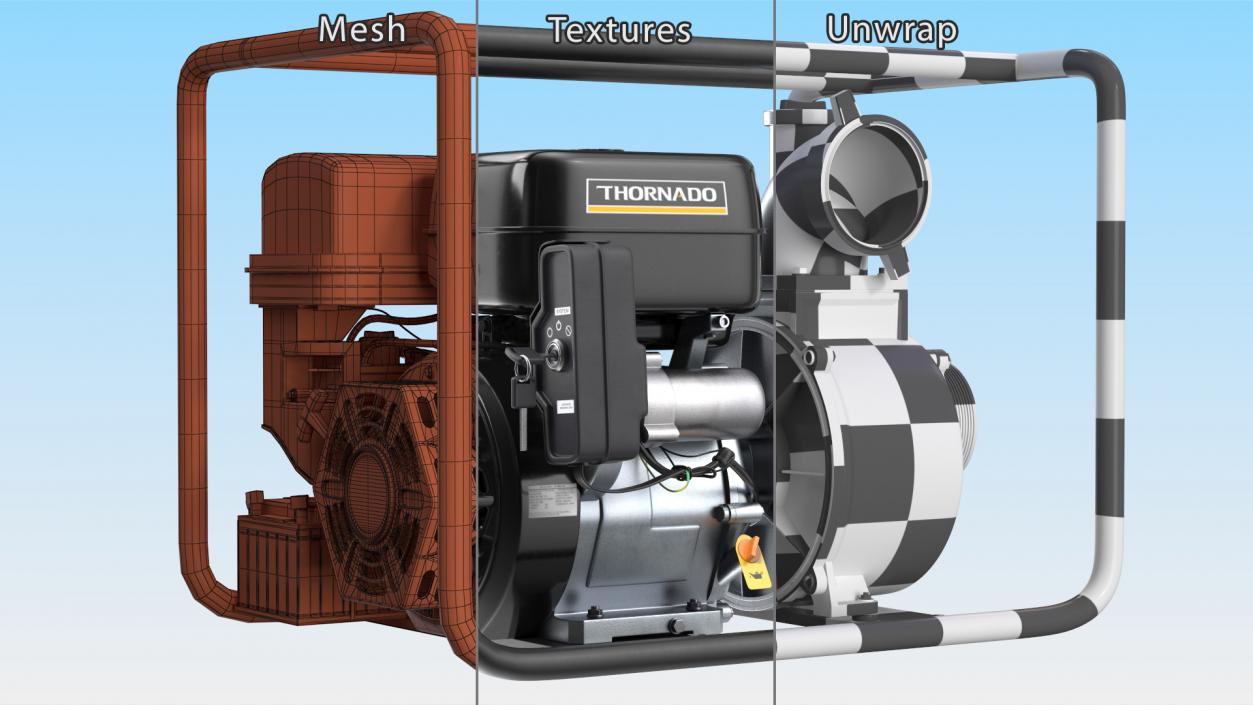 Thornado Petrol Water Transfer Pump 2 3D