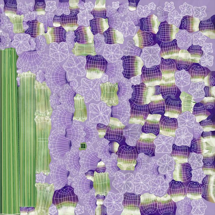 Garden Lavender Set 3D model