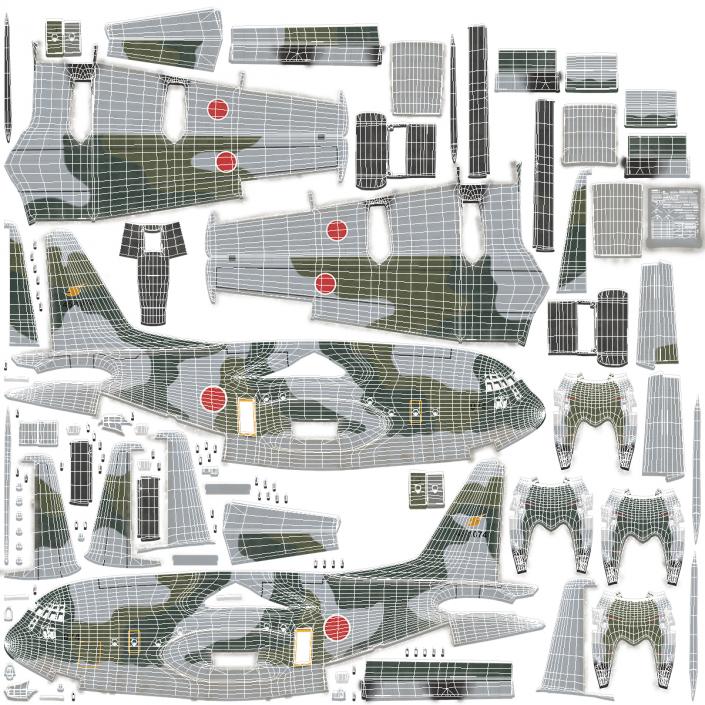 3D Lockheed C 130H Hercules L-382 Japan Air Force