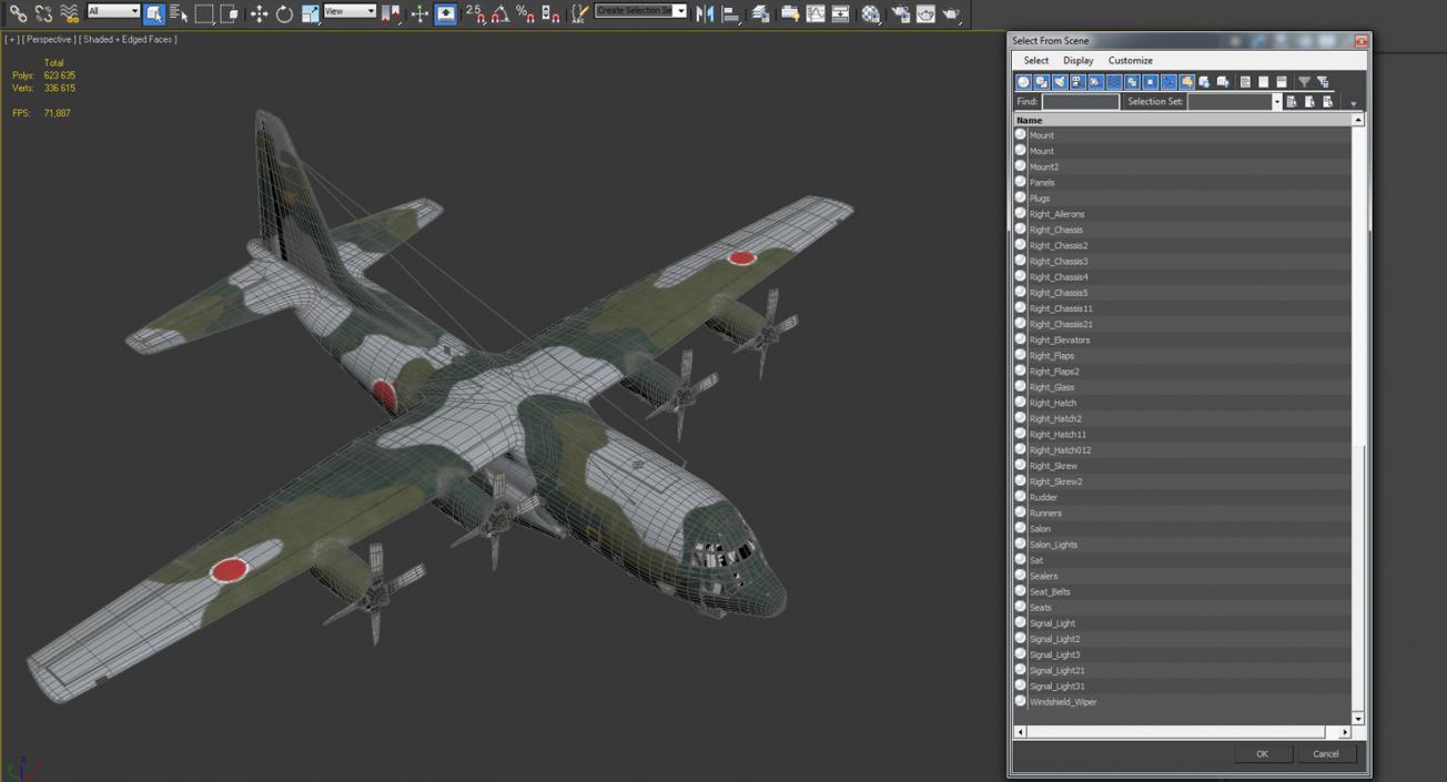 3D Lockheed C 130H Hercules L-382 Japan Air Force