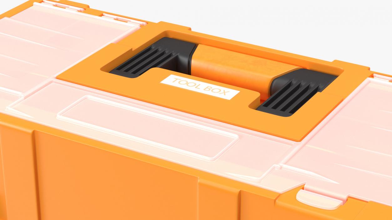 Three Layer Folding Plastic Toolbox Rigged 3D