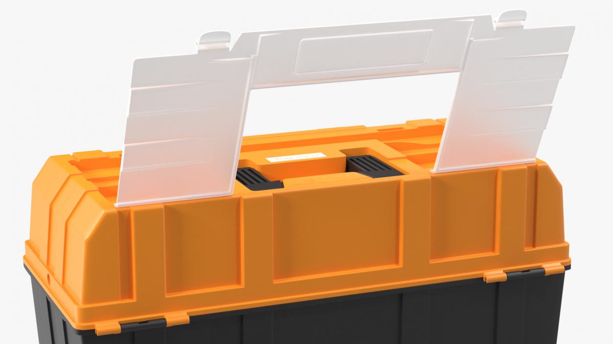 Three Layer Folding Plastic Toolbox Rigged 3D