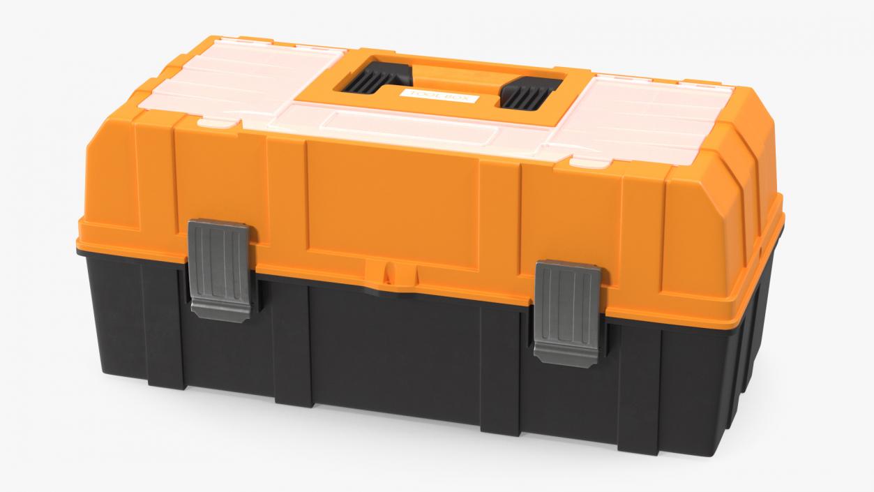 Three Layer Folding Plastic Toolbox Rigged 3D