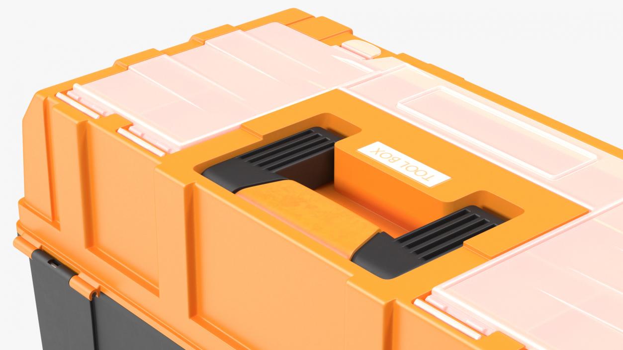 Three Layer Folding Plastic Toolbox Rigged 3D