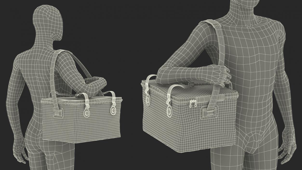 Manikin with Thermal Fishing Bag Feeder Concept 3D