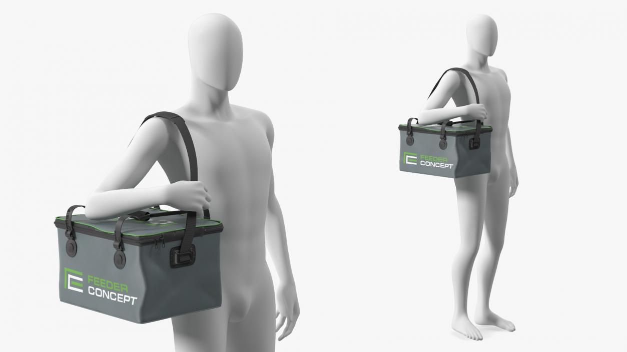 Manikin with Thermal Fishing Bag Feeder Concept 3D