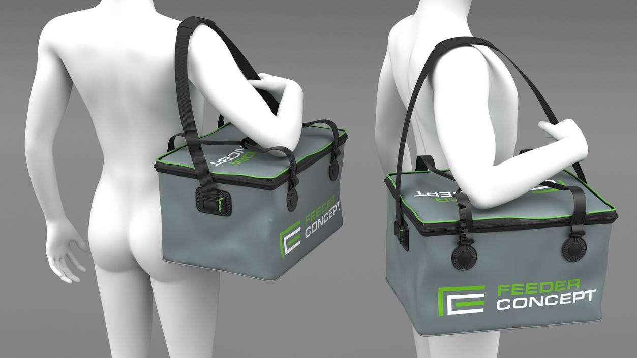 Manikin with Thermal Fishing Bag Feeder Concept 3D