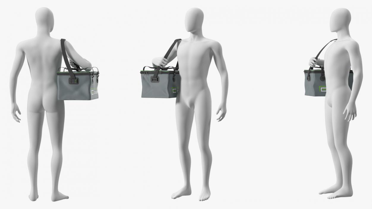 Manikin with Thermal Fishing Bag Feeder Concept 3D