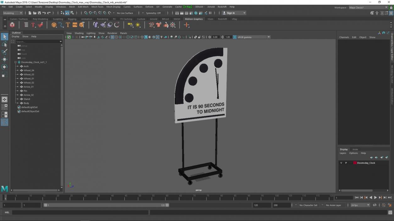 3D Doomsday Clock 2