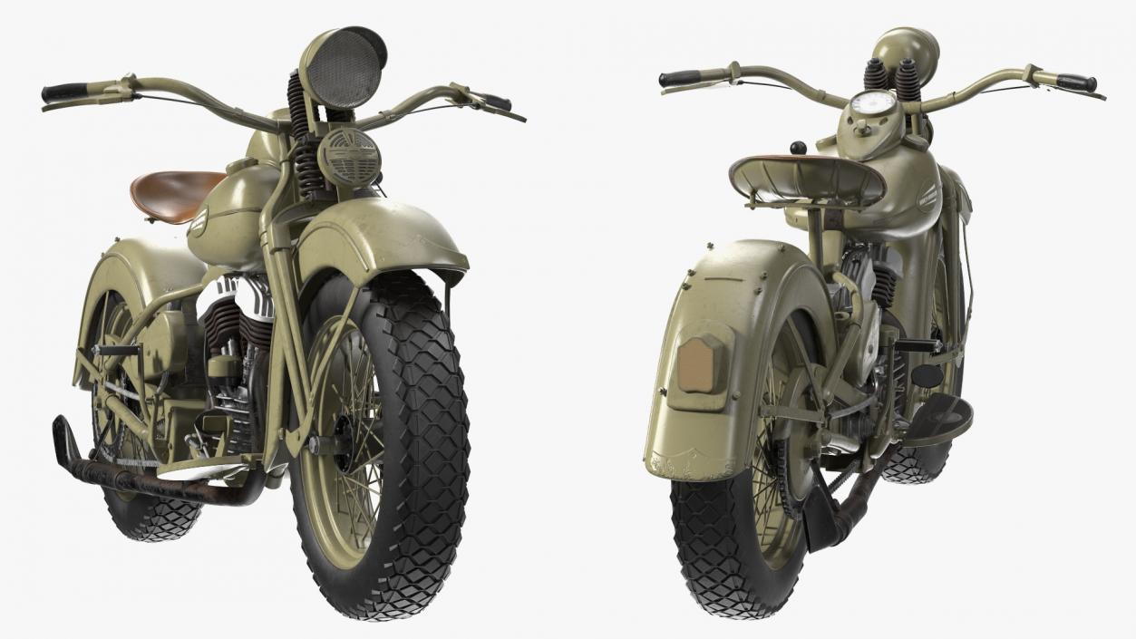 3D model Harley-Davidson WLA Liberator Green