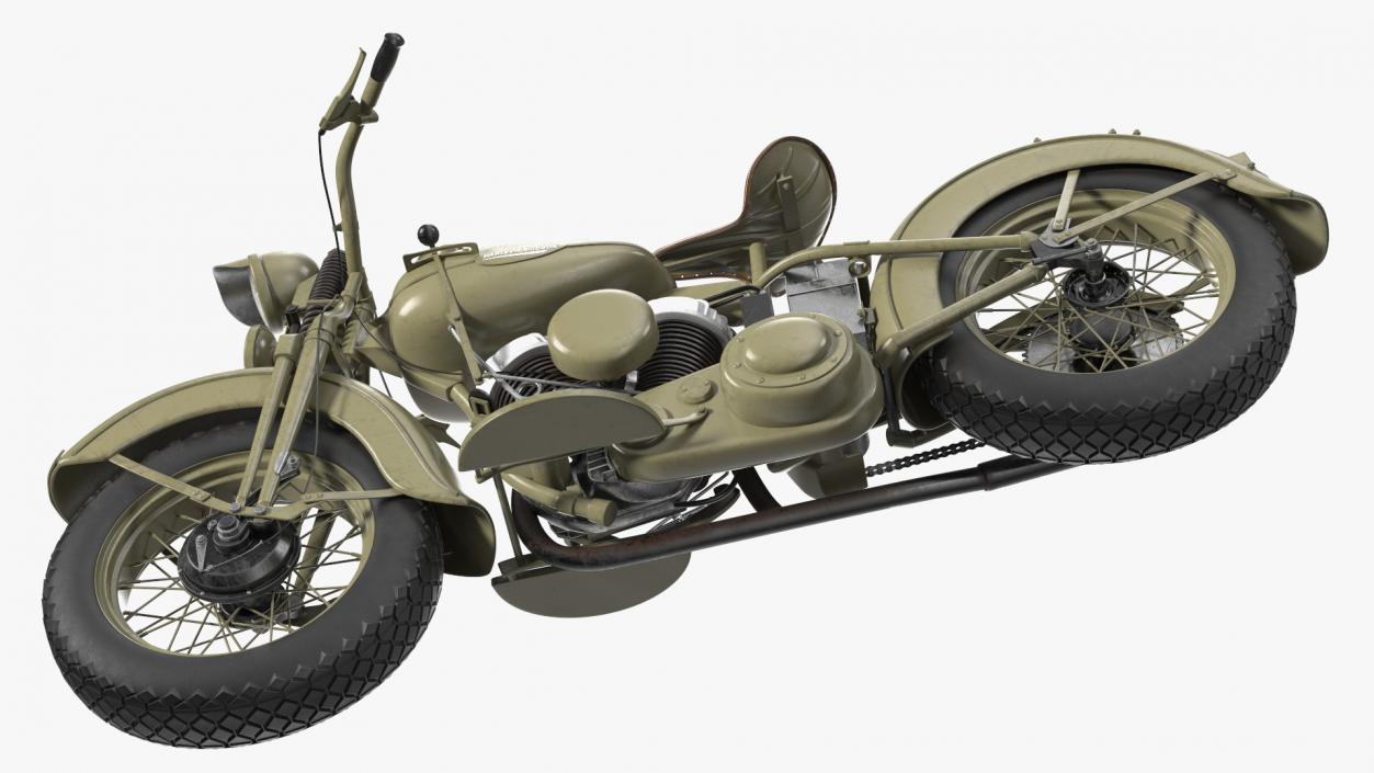 3D model Harley-Davidson WLA Liberator Green