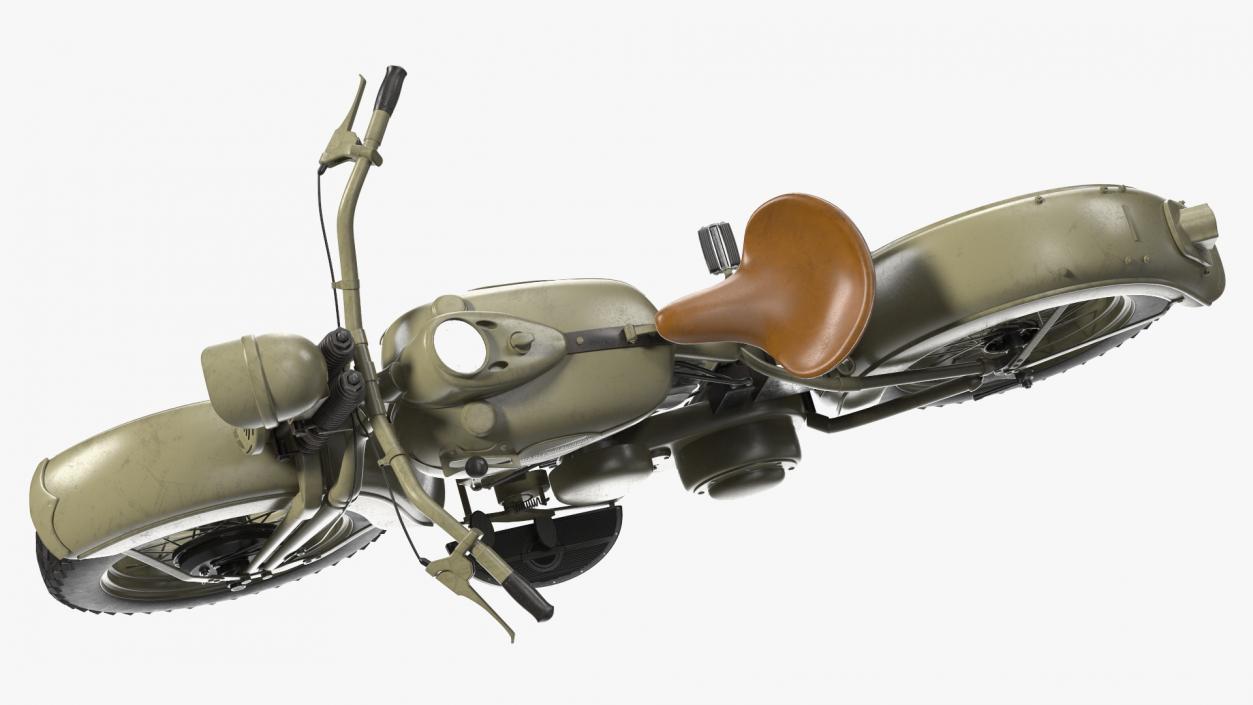 3D model Harley-Davidson WLA Liberator Green