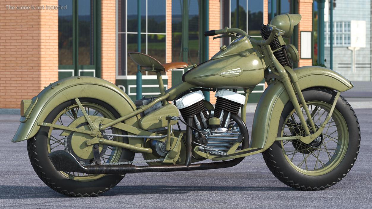 3D model Harley-Davidson WLA Liberator Green