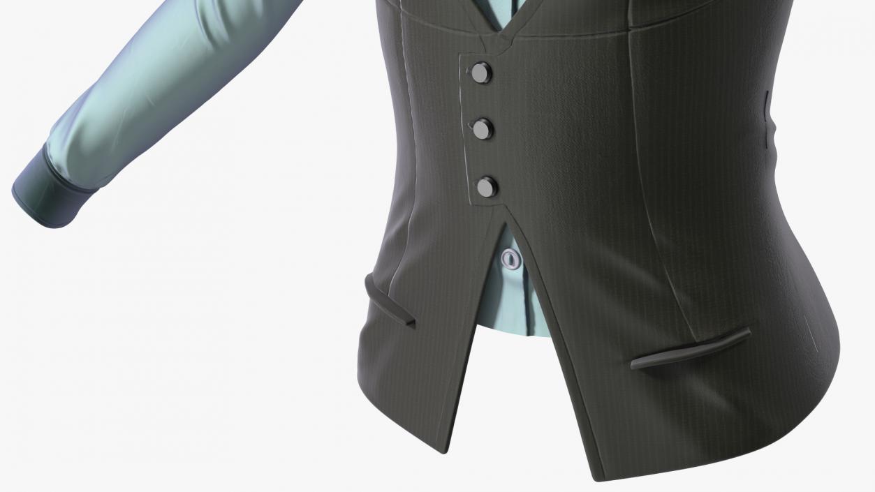 3D Waistcoat Business Suit model