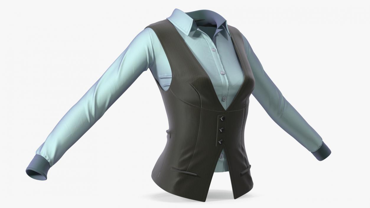 3D Waistcoat Business Suit model