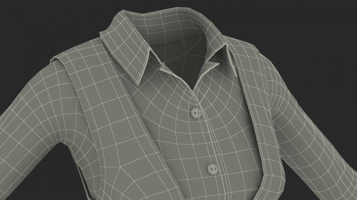 3D Waistcoat Business Suit model