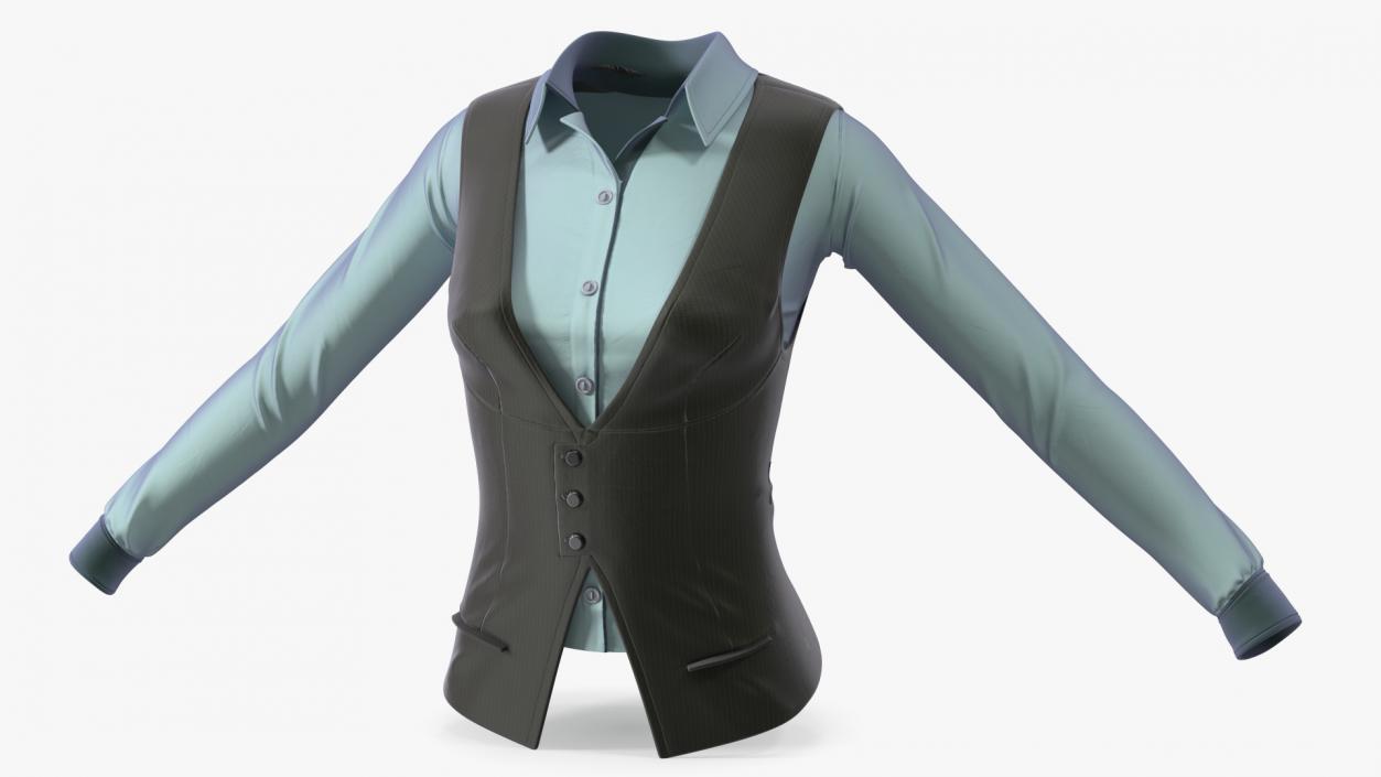 3D Waistcoat Business Suit model