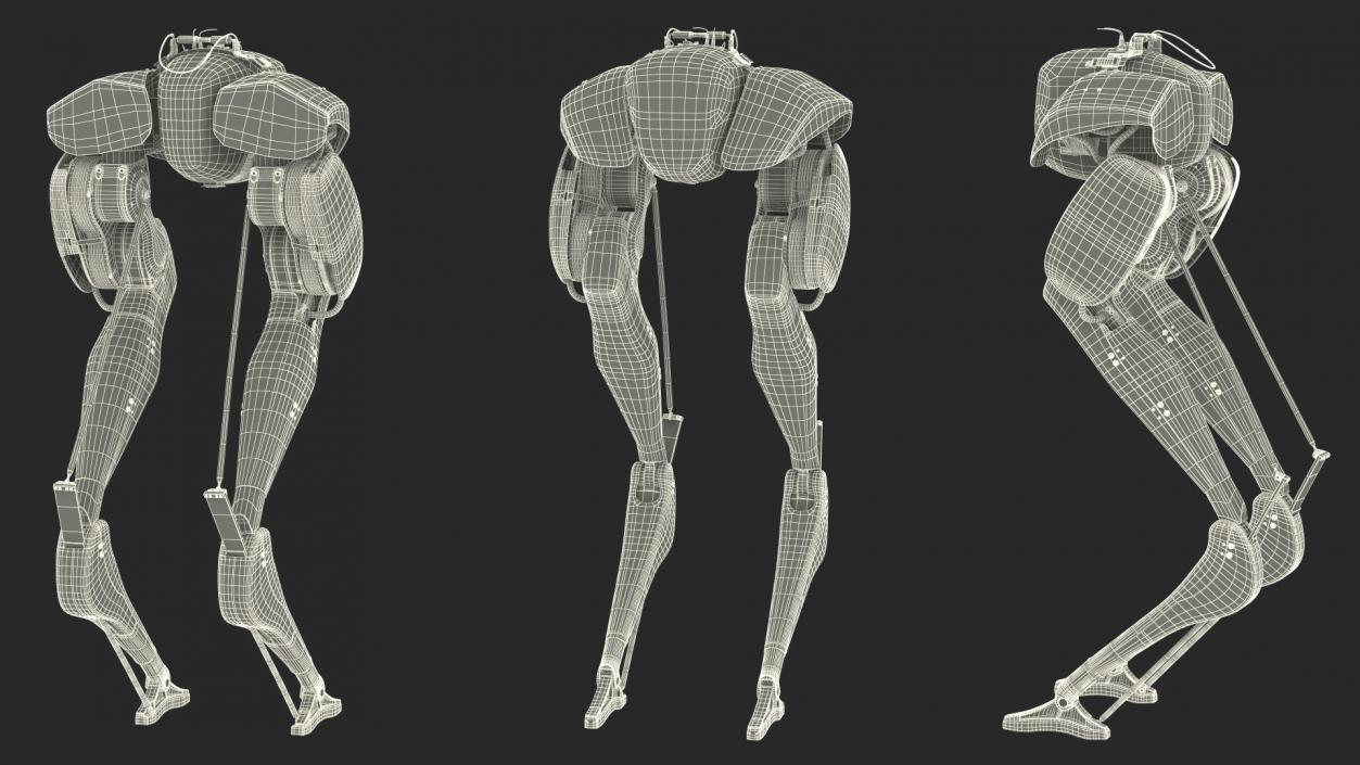 3D Two-legged Cassie Robot Blue model