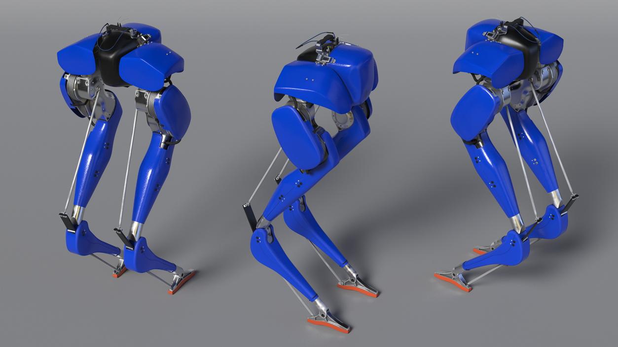 3D Two-legged Cassie Robot Blue model