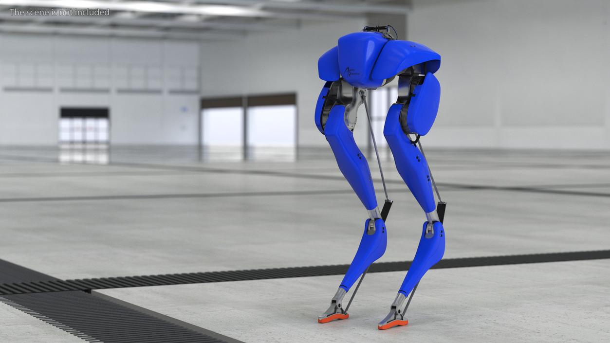 3D Two-legged Cassie Robot Blue model