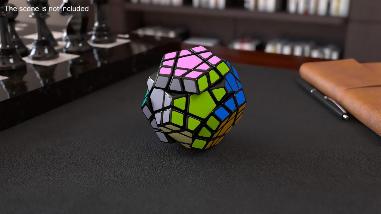 3D Subassembled Rubik Megaminx Puzzle Toy model