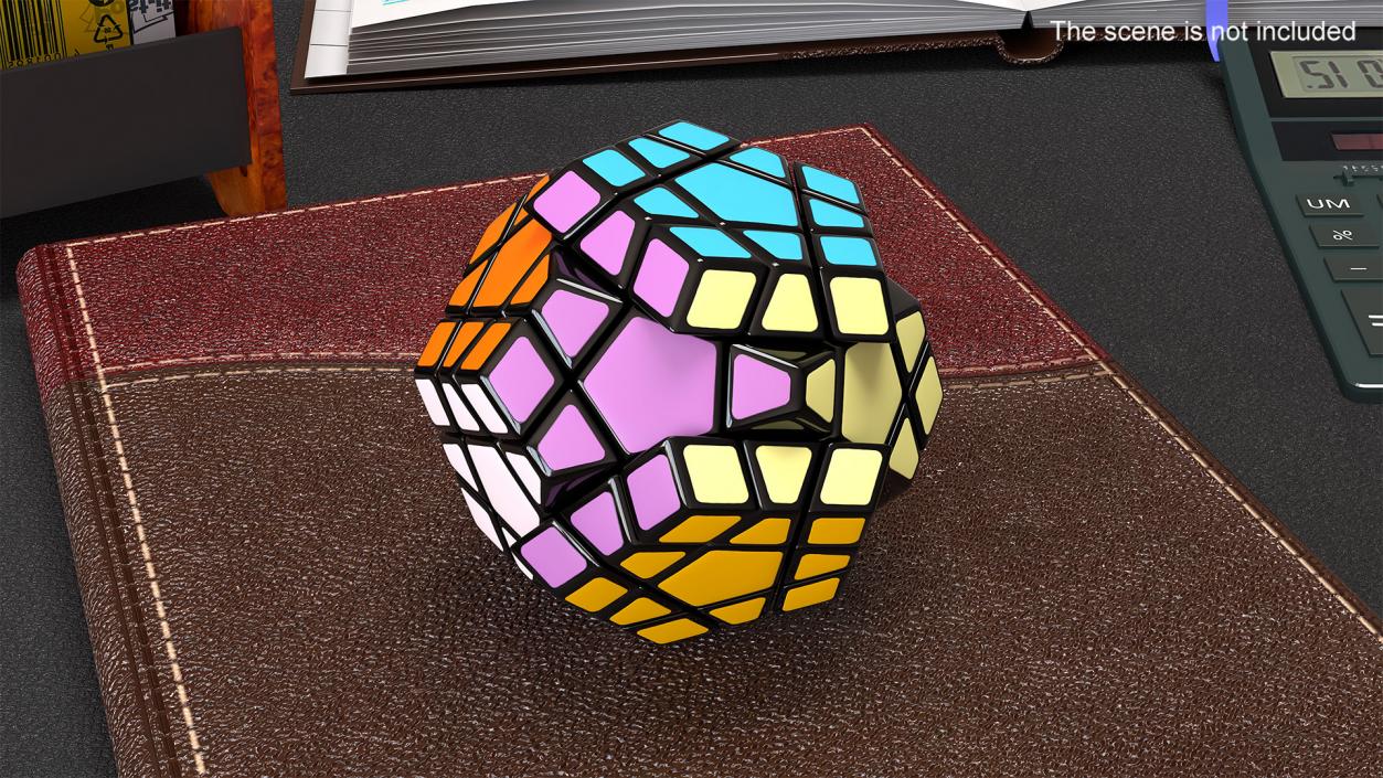 3D Subassembled Rubik Megaminx Puzzle Toy model