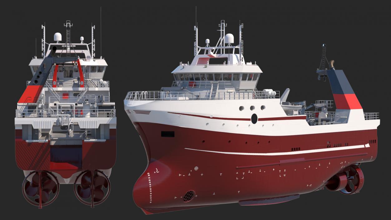 Trawler Fishing Vessels Collection 3D model