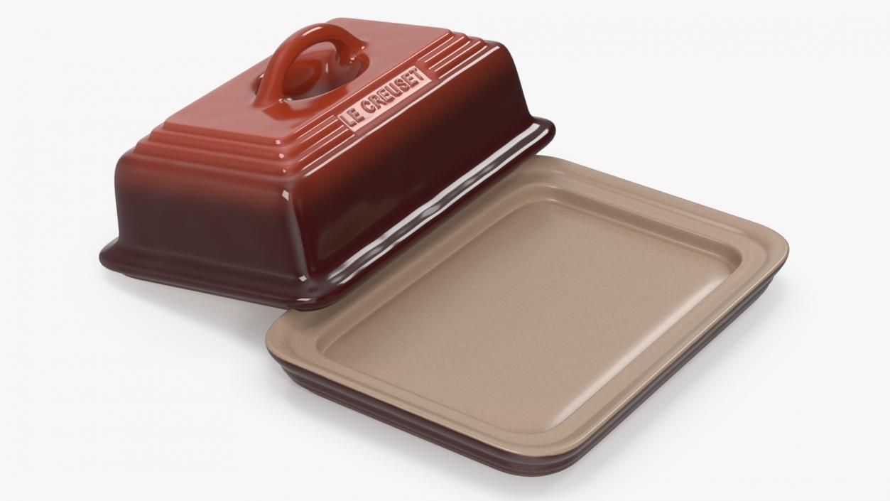 3D Butter Dish Le Creuset Red