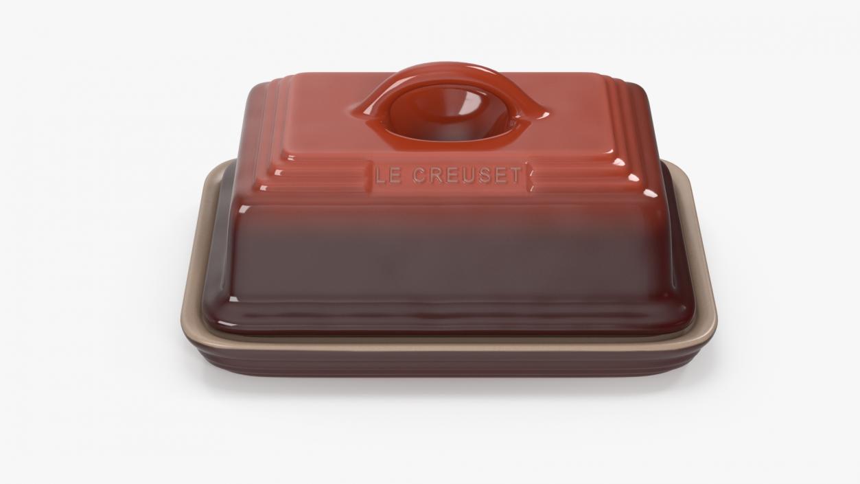 3D Butter Dish Le Creuset Red