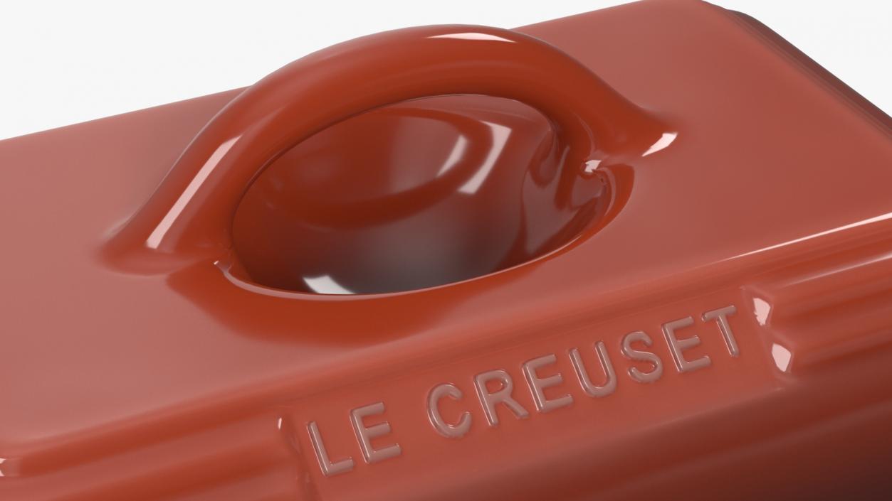 3D Butter Dish Le Creuset Red