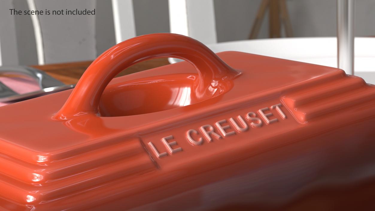 3D Butter Dish Le Creuset Red