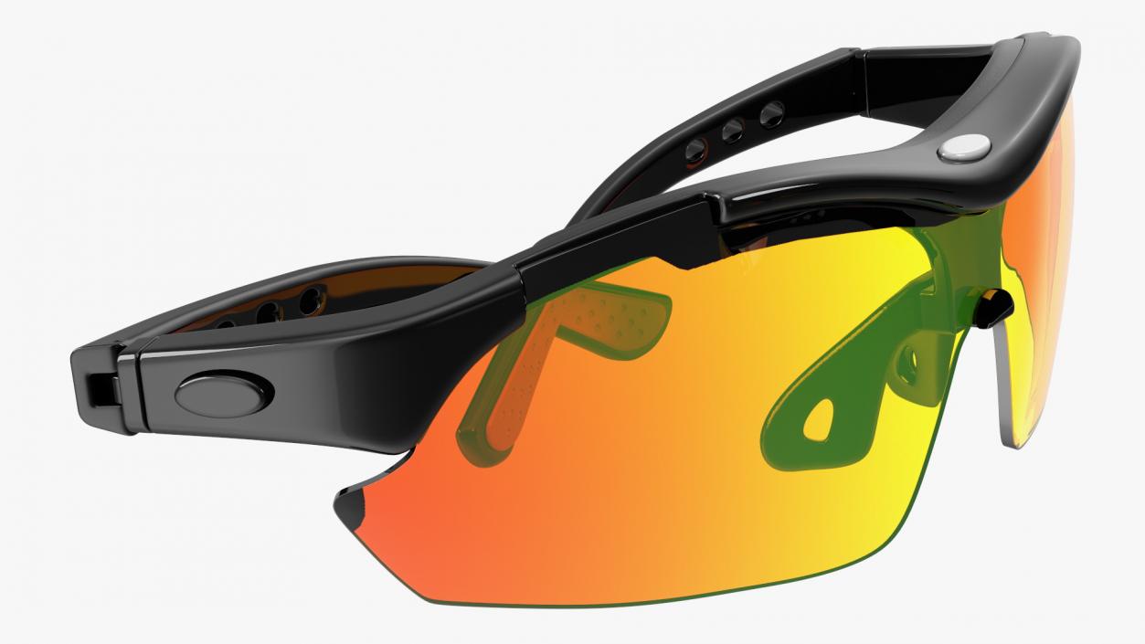 3D model Orange Cycling Sport Sunglasses Set