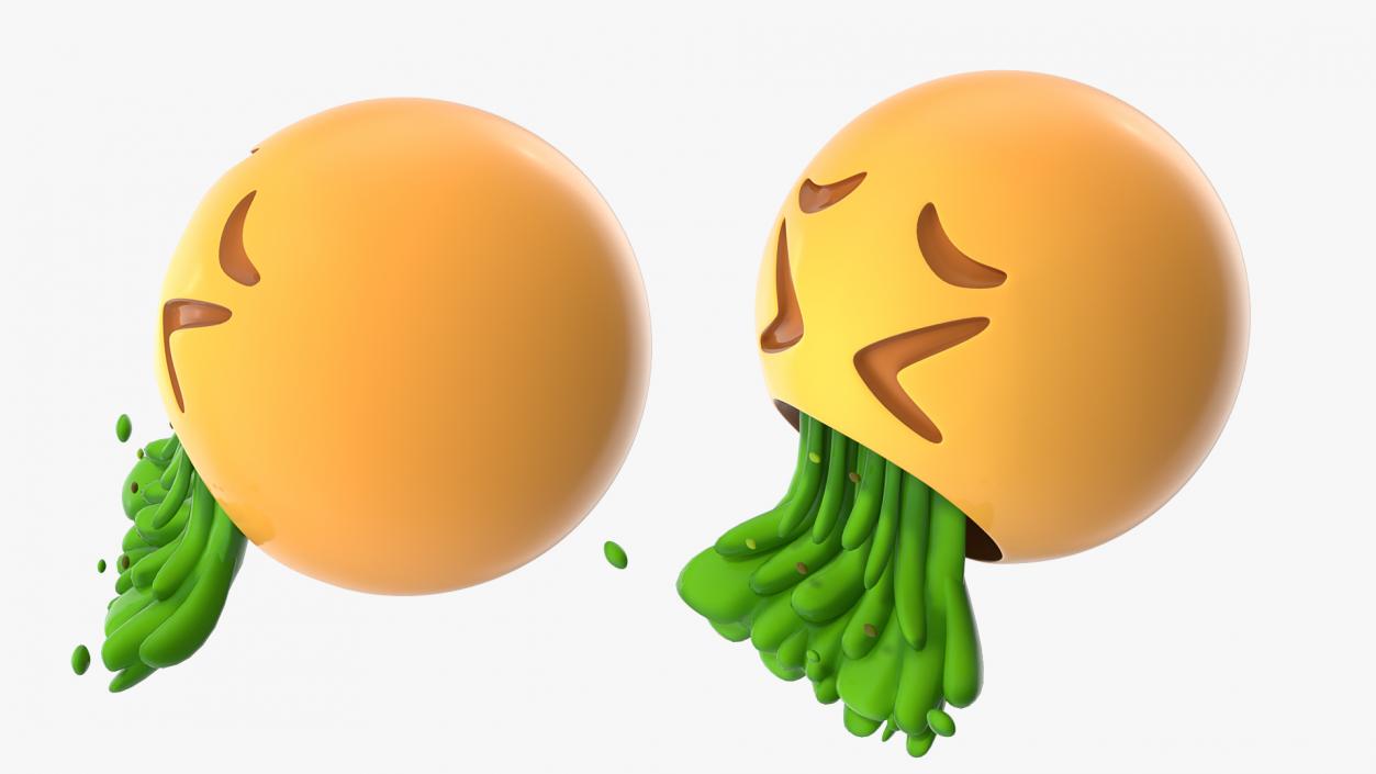 Face Vomiting Emoji 3D model