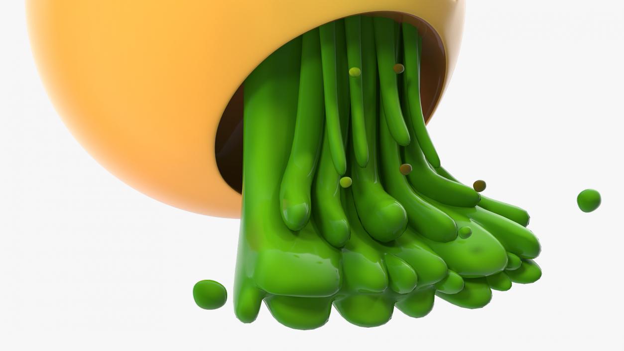 Face Vomiting Emoji 3D model