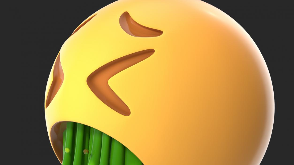 Face Vomiting Emoji 3D model