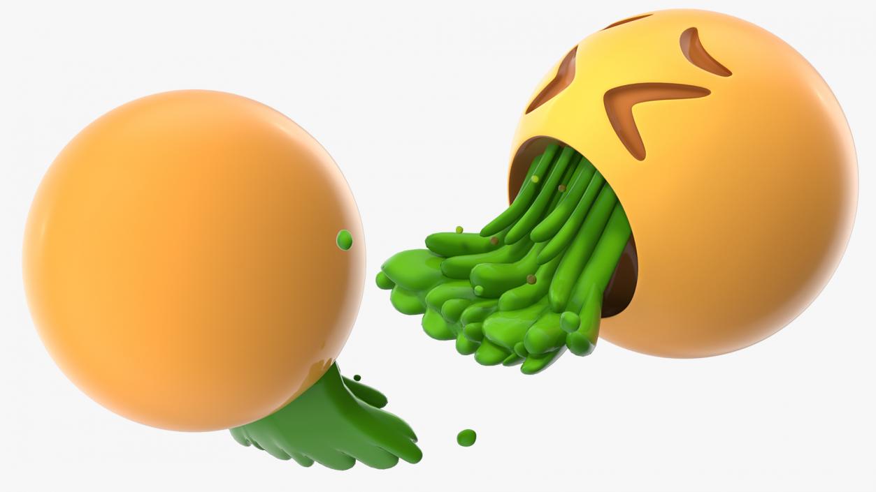 Face Vomiting Emoji 3D model