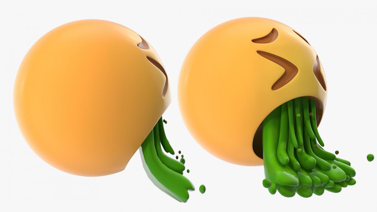 Face Vomiting Emoji 3D model