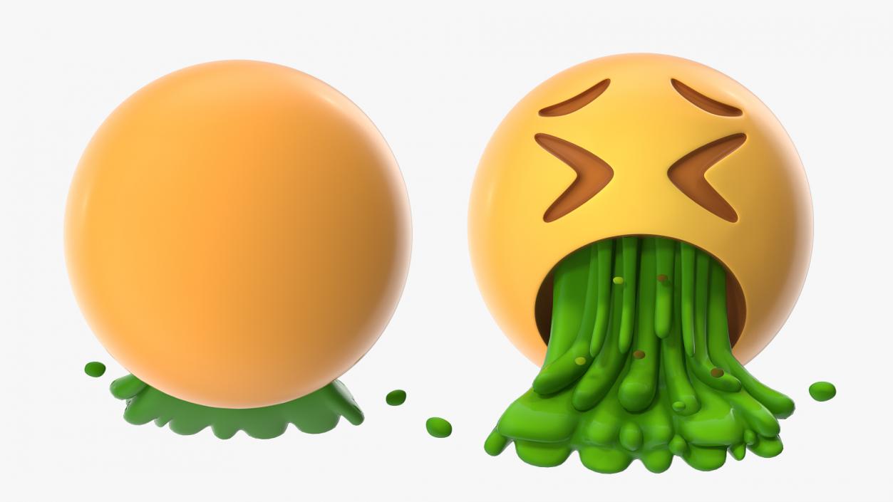 Face Vomiting Emoji 3D model