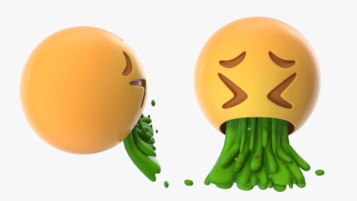 Face Vomiting Emoji 3D model