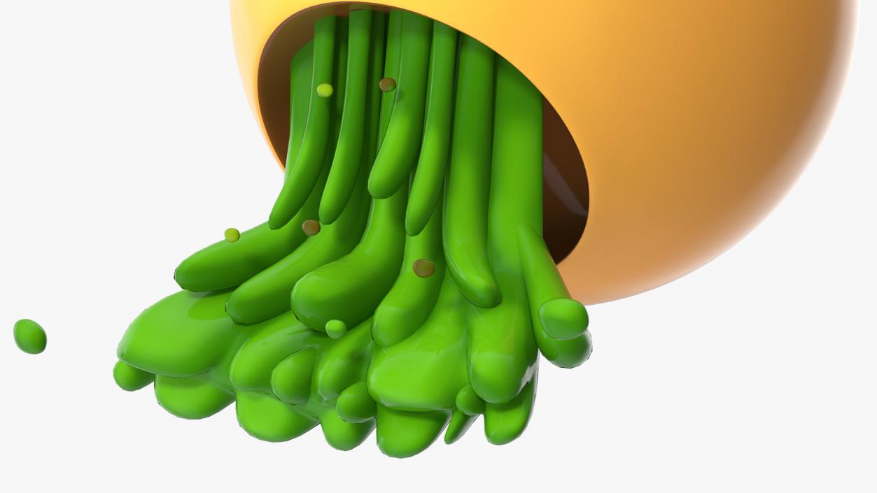 Face Vomiting Emoji 3D model